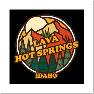 Vintage Lava Hot Springs, Idaho Mountain Hiking Print Posters and Art